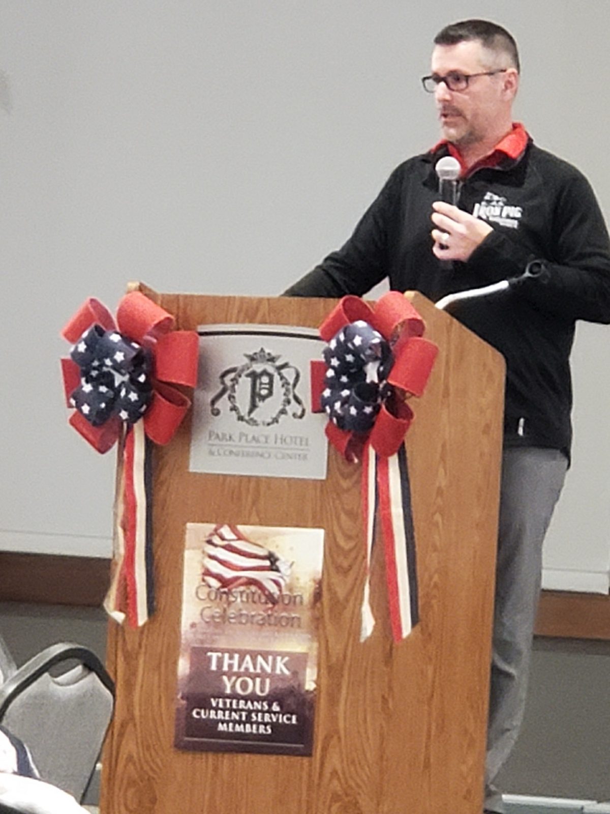 Ian Murphy speaking at a Constitution Celebration